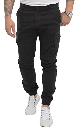 Rock Creek Cargo Hose Herren Tapered Fit Chino Freizeithose RC-2189 | Cargohose für Herren im Chino- und Jogger-Stil, schmal zulaufende Freizeithose mit Cargo-Taschen für Alltag und Freizeit