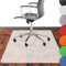 NOVA FORMA Bodenschutzmatte Chroma für Hartböden - farbige Bürostuhlunterlage aus robustem, rutschfestem BPA-freiem PE-Kunststoff - schützt vor Kratzern & Abnutzung - 116x130 cm Milky