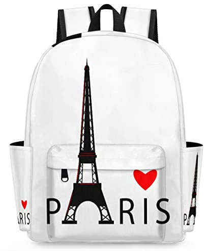 TropicalLife Paris Eiffelturm Love Kinder-Rucksack, Paris, Kleinkind-Rucksack für Mädchen, Jungen, Kinder, Büchertasche, Schule, Reisen, lässiger Tagesrucksack