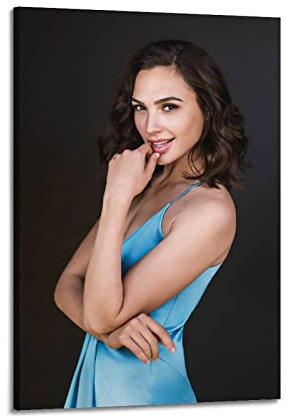 FCYYDS Gal Gadot Poster Leinwand Poster Wandkunst Druck Ästhetische Raumdekoration Home Office Dekoration 60 x 90 cm Rahmenstil