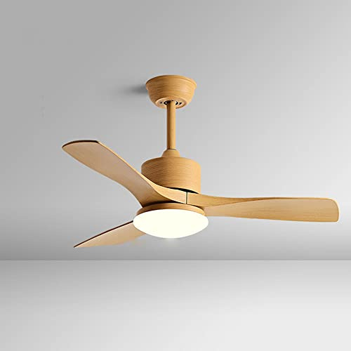 Moddeny 36 Inch Ceiling Fans With Lights And Remote Imitation Wood Small Ceiling Fan With Light Modern Simple Low Profile Ceiling Fan With Light 6 Speed 3 Color Mute Fan Light