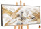 YS-Art XXL Design Abstrakt Acryl Gemälde auf Leinwand mit Rahmen Konsonanz handgemalte Wandbilder Wohnzimmer modern Wohndekor Bilder echte Kunst 200x100 cm