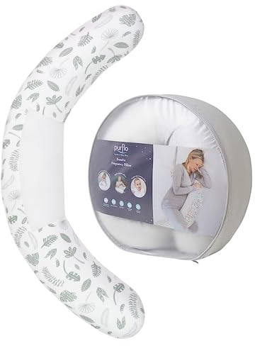 PurFlo Breathe Schwangerschaftskissen Revolutionäres vollständig atmungsaktives Mutterschaftskissen mit luxuriösem weichem Jersey-Bezug Kann als Körperkissen, Beinkissen, Stillkissen und Bauchkissen