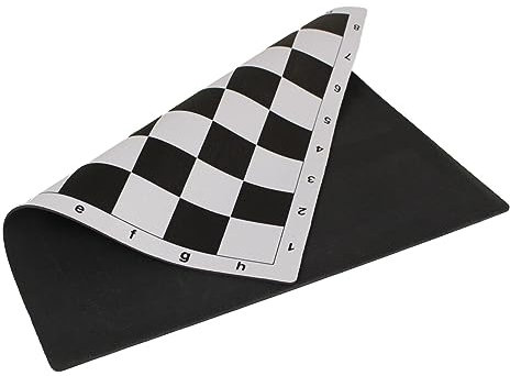 Juego de ajedrez profesional Chess and games shop Muba - Estándar - Vinilo enrollable - Cuadrado de 5,7 cm - Negro - 1 jugador - Edad 12+
