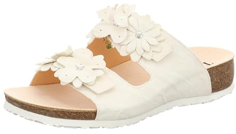 Think! Damen Julia Chromfrei Gegerbte Nachhaltige Pantolette, Ivory 1000, 39 EU