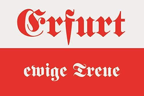 U24 Aufkleber Erfurt ewige Treue Flagge Fahne 12 x 8 cm Autoaufkleber Sticker