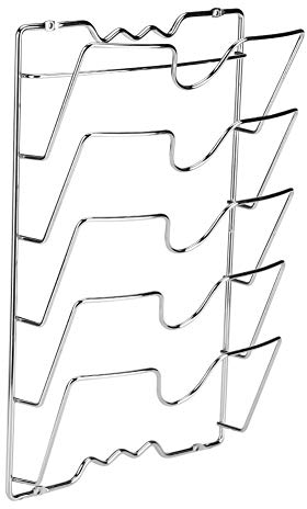 Yosoo Health Gear Wand- und Türmontage, Küchenschrank-Aufbewahrungsregal, Topfdeckel für die Wand, kein Bohren, Selbstklebend, Rostfrei und Aufbewahrung von Pfannenabdeckungen, Klassisch
