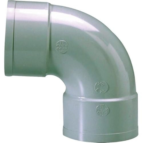 Raccord PVC gris coudé 87°30 - diamètre 80 mm - Double emboîture - Girpi