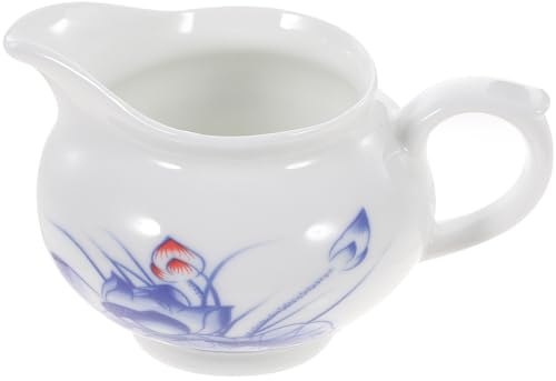 UPKOCH Salsera de Porcelana Recipiente para Salsa de Cerámica Azul Y Plato de Azúcar para Crema Tazón para Inmersión Jarra para Crema para Aderezos para Ensaladas Crema para Leche