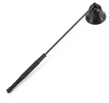 Pebipoo Spegnitela, estintore in acciaio inox, accessorio con manico lungo, accessorio per candele (nero)
