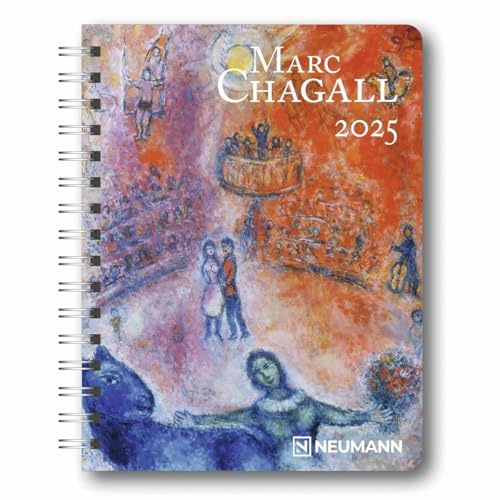 N NEUMANNVERLAGE - Marc Chagall 2025 Diary, 16,5x21,6cm, Taschenkalender mit zwölf Bildseiten und Notizseiten, herausnehmbaren Planer, Jahres- und ... und internationales Kalendarium: Diary