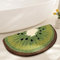 MMHJFANG Half Circle Bath Mat Cute Fruit Slices Yellow Lemon Green Kiwi Funny Bathroom Rugs Soft Microfiber Fleece and Non-slip TPR Bottom (Kiwi, 45x80cm)
