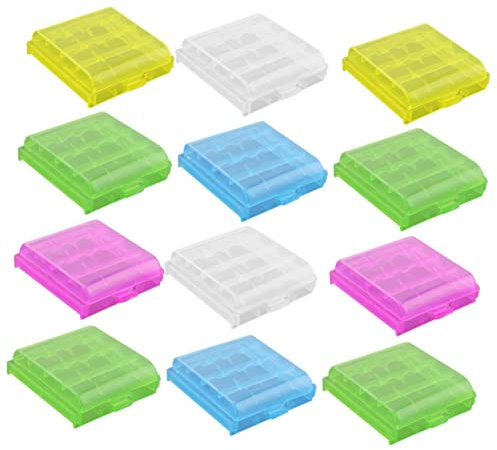 HEMOTON 20 Stk batterie aufbewahrung akku aufbewahrung Dateihandles AA-Akku-Aufbewahrungsbox Akku-Aufbewahrungskoffer Batterie-Organizer Schreibtisch Aufbewahrungskiste Batteriegehäuse