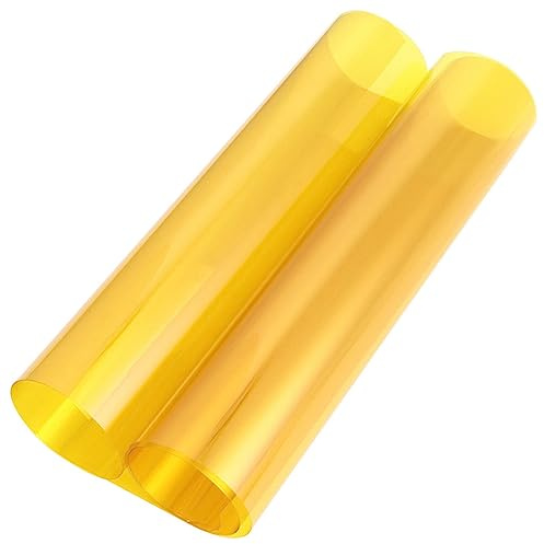 KONTONTY Feuille de Filtre de Lumière Effet Coucher de Soleil, Correction des Couleurs Pet Jaune pour LED et Flash pour Photo et Fête