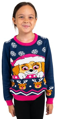 United Labels Paw Patrol Pullover Skye, blau pink, Winterpullover für Mädchen, Winter Strickpullover