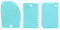 HRLORK 3 Pack Cake Scraper Plastic Cream Scraper Set Cream Edge Smoother Tools for Cake Baking Decorating- Blue