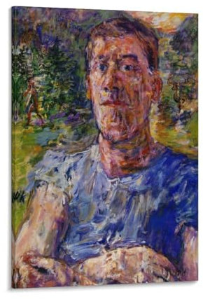 QINGYUAN Oskar Kokoschka Selbstporträt eines degenerierten Künstlers, Poster, Heimdekoration, Poster, Wandkunst, Schlafzimmer, dekorativer Raum, ästhetisch, 60 x 90 cm