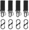 4 PCS Tactical Belt Clip, Carabiner Clip Molle Accessories, Keychain Hook Belt Key Holder Strap Nylon Webbing, Belt Hook Buckle Keyring Buckle for Climbing Hiking Outdoor