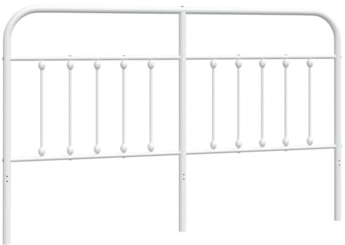 QJBSAVVA Kopfteile Headboard for Bed Bettkopfteil Bett Rückwand - Kopfteil Metall Weiß 160 cm für Gästezimmer Schlafzimmer Schlafsäle Dekoration