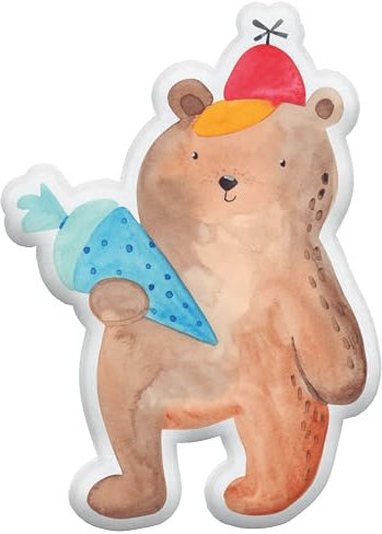 Mr. & Mrs. Panda Dekokissen Bär Schultüte 70 cm - Geschenk, Kuschelkissen, Plüschtier Kissen, Einschulung, Schulbeginn, Schulanfang, Grundschule, Teddy, Kuscheltier, Erster Schultag