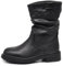 IF Stivali Stivaletti Anfibi Biker Motociclista Arricciati Caviglia Con fibia Da Donna G680 Nero N.36