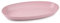 Tradineur - Bandeja Ovalada de 2 Litros - Fabricado en Plástico -Apta para microondas y congelador - 4,5 x 22 x 39 cm - Color Rosa Palo