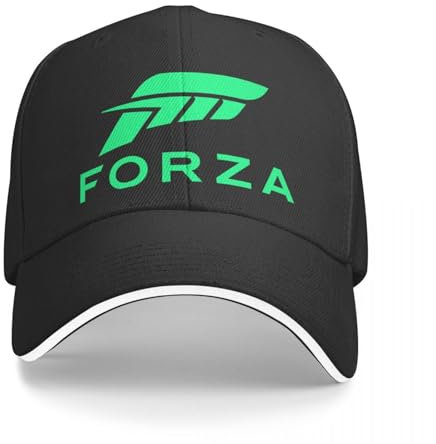 KUGEUII Lässige Unisex Baseballmütze im Freien Forza 2024 modische Baseballmütze für Herren Polyester verstellbare Mütze universelle Freizeitmütze LKW Fahrermütze Geschenke