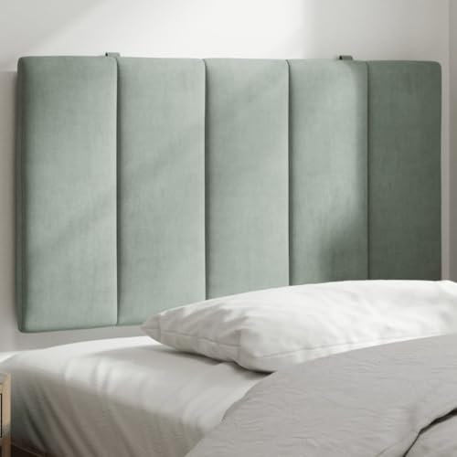ShGaxin Kopfteil-Kissen Hellgrau 90 cm Samt, Kopfteil Bett, Bettrückwand, Headboard, Bettrückwände, Bettkopfteilbezug, Kopfteilabdeckung - 374649