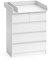 Vicco Wickelkommode Emma, Wickelaufsatz für die Kommode, Weiß, 80 x 110.2 cm mit 5 Schubladen