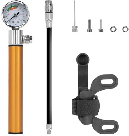 HLAQHL 210PSI Portable Pump High Pressure Tire Inflator Compatible With Xiaomi Mi3 M365 Pro Ninebot Max G30 E-Scooter Tire High Pressure Mini Pump(Gold)