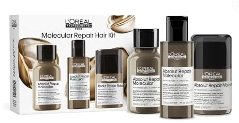 L'Oréal Professionnel Absolut Repair Molecular Trio Discovery Kit für molekulare Tiefenreparatur aus Shampoo, 100ml + Rinse-Off Serum, 75ml + Leave-In, 50ml