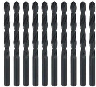 Misuyue 2mm HSS Metal Drill Bits, 10pcs Carbide Twist Wood Drilling Bit Sets suitable for Copper Aluminium Iron Plastic