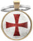KREATIONS Templer Kreuz Schlüsselanhänger Glas Schmuck