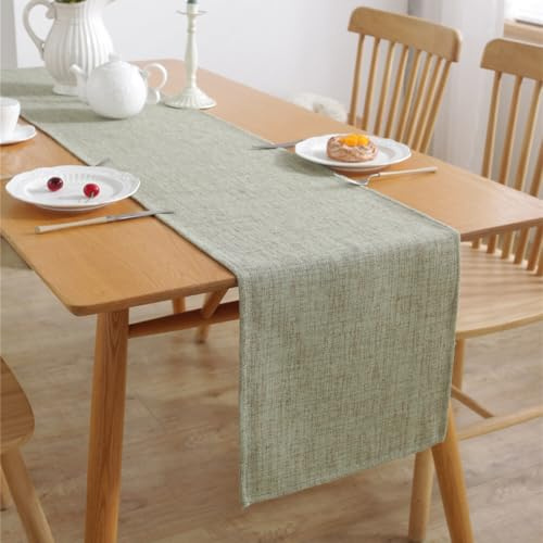 WEKONUMEX Table Runner, For Dining Coffee Table Party Sideboard TV Unit Dresser Scarf Home Decor(Green,33 * 183cm)