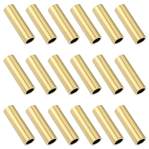 OTOTEC Lot de 100 Embouts de Sertissage en Laiton pour Câbles Doubles pour Attaches de Cadre Photo 2,2 X 3 X 10 Mm