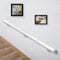 Wooden Stairs Banister Handrail, Non Slip Round Stair Railings Support Rod, Wood Hand Railing with Bracket Stair Grab Bar Kit, Staircase Handrails with Grab Rail Complete (White, 240cm)