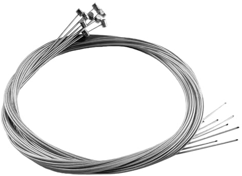 Lethra 10Pcs Bike Brake Cable, 1.75m Bicycle Brake Cable, Universal Standard Bicycle Brake Cable Replacement Accessories, Bicycle Front and Rear Brake Cable Set for Road Bike Mountain Bike