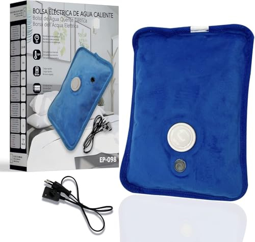 BL600 Electric Hot Water Bottle, Rechargeable Heating Pad 27 x 18 x 4 cm, Ultra-Soft Velvet, Quick Heats 75°C, Multi-Zone Thermal Relaxation, Use for Bed, Sofa and Office Use