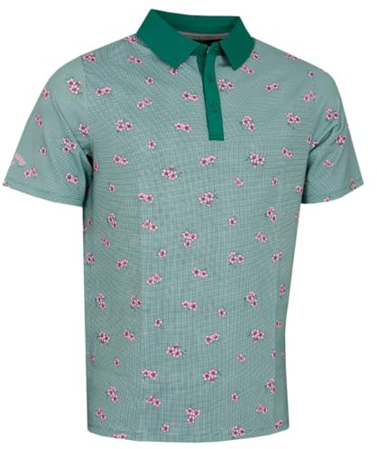 Callaway Mens Azalea Gingham Opti-Dri Swing Tech Easy Care Golf Polo Shirt