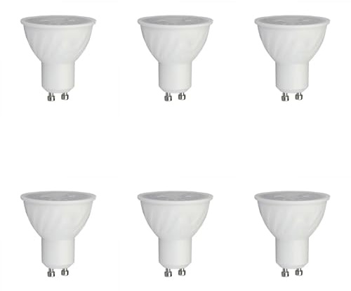 A2ZWORLD 6 Pezzo Lampadina LED GU10 Dimmerabile, 220V 6W Bianco Neutro 4000K 38°, Taglio Di Fase, AC Dimmer, Luce Angolo Stretto Con Lente