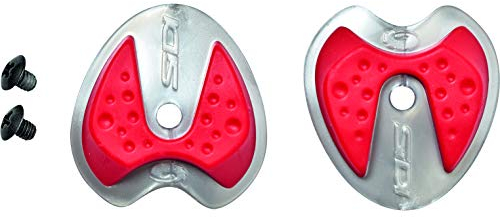 Sidi Tacón Suela Carbono Millenium 4/5 - Rutschfeste Einlegesohle für Sidi Millenium 5 und 12 Carbon Composite - Rot - Unisex - 2 Einlagen - 2 Zoll breit - Gummi - Mittelgroßer Bogen