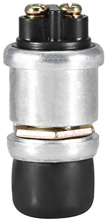 Aramox pulsador de arranque con botón pulsador 12 V, 2 pines 12 V 20 A, interruptor impermeable, interruptor de bocina, interruptor robusto para interruptor de coche
