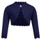 trudge Basic Bolero - Giacca a maniche lunghe, da bambina, per battesimo, colore: bianco / blu navy / nero / rosa / rosso blu navy 150 cm