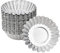 NATUCE 30 Packs Egg Tart Molds, Mini Aluminum Cake Muffin Moulds Tins Pans, Non-Stick Cupcake Cake Moulds, Pudding Moulds, Baking Cookie Moulds, Kitchen Resuable Baking Tools(Silver)