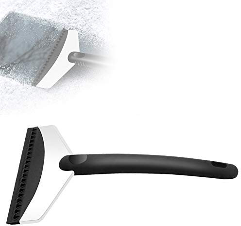 Eiskratzer Auto Eisschaber Rostfreier Stahl Schneeschaufel Windschutzscheibe Schaber, Stabiler Profi Eisschaber, Top Qualität Messigschaber Auto, Schneeschaufel Werkzeug, 16x25cm