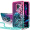 Miss Arts für Galaxy S9 Plus Hülle,[Silverback] Mädchen Glitzern Handyhülle Hülle mit Ringständer, Cover TPU Bumper Silikon Flüssigkeit Treibsand Clear Schutzhülle für Samsung Galaxy S9 Plus -Grün