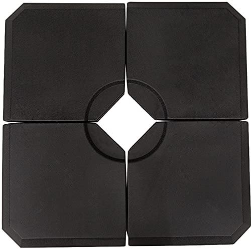 Outsunny Set of 4 Parasol Base Stand Weights for Cantilever Parasols, Water and Sand Filled, Up to 120kg, Black