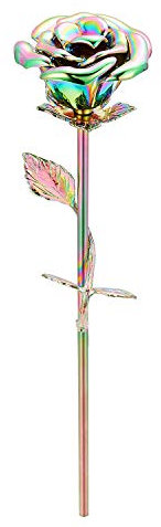 Sunling Dekorative Rosen-Urnen aus Edelstahl für Asche, Mensch, Haustier, Hund, Katze, Gedenk, Andenken, 1 Stück, 24,1 cm