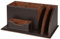 Ambiente Haus Schreibtisch-Organisierer braun Kunstleder 24x13x5x11cm Stifteboxmit 6 Fächern