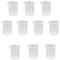 PULABO Lot de 10 verres doseurs de 50 ml - En plastique transparent - Conviennent pour le laboratoire ou la cuisine - Pratiques et populaires - Qualité supérieure - Sécurité
